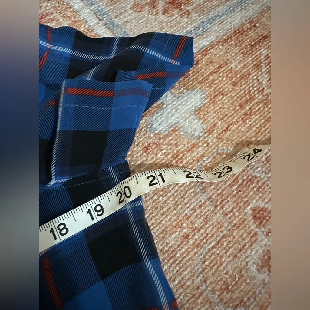 Equipment Femme Kurt Plaid Riley Silk‎ Tee blouse Blue Size S designer oversized - Image 5