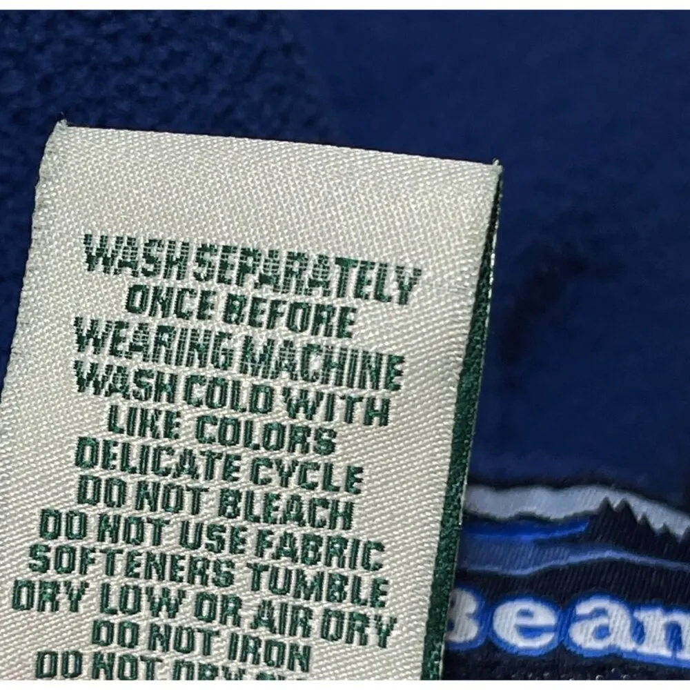 L.L. Bean Women's 1/4 Zip Pullover Fleece Top Blue XL Extra Large Mock Neck - Image 8