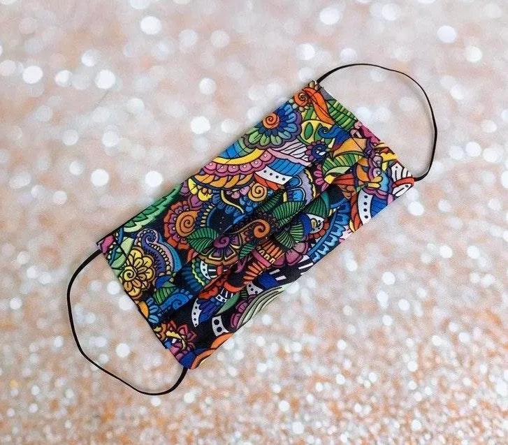 Colorful Street Graffiti Premium Cotton Face Mask Multiple - Image 3