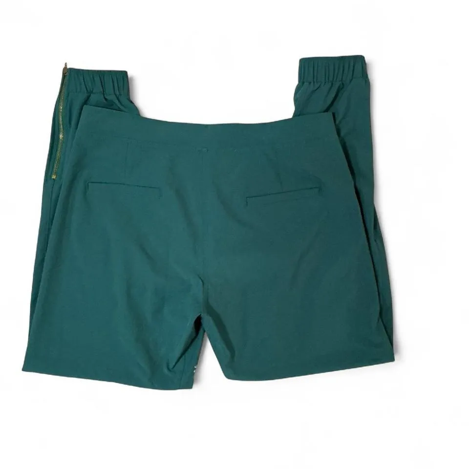 Albion Fit Size S Green Nylon Blend Jogger Pants Drawstring Zip Pockets - Image 4