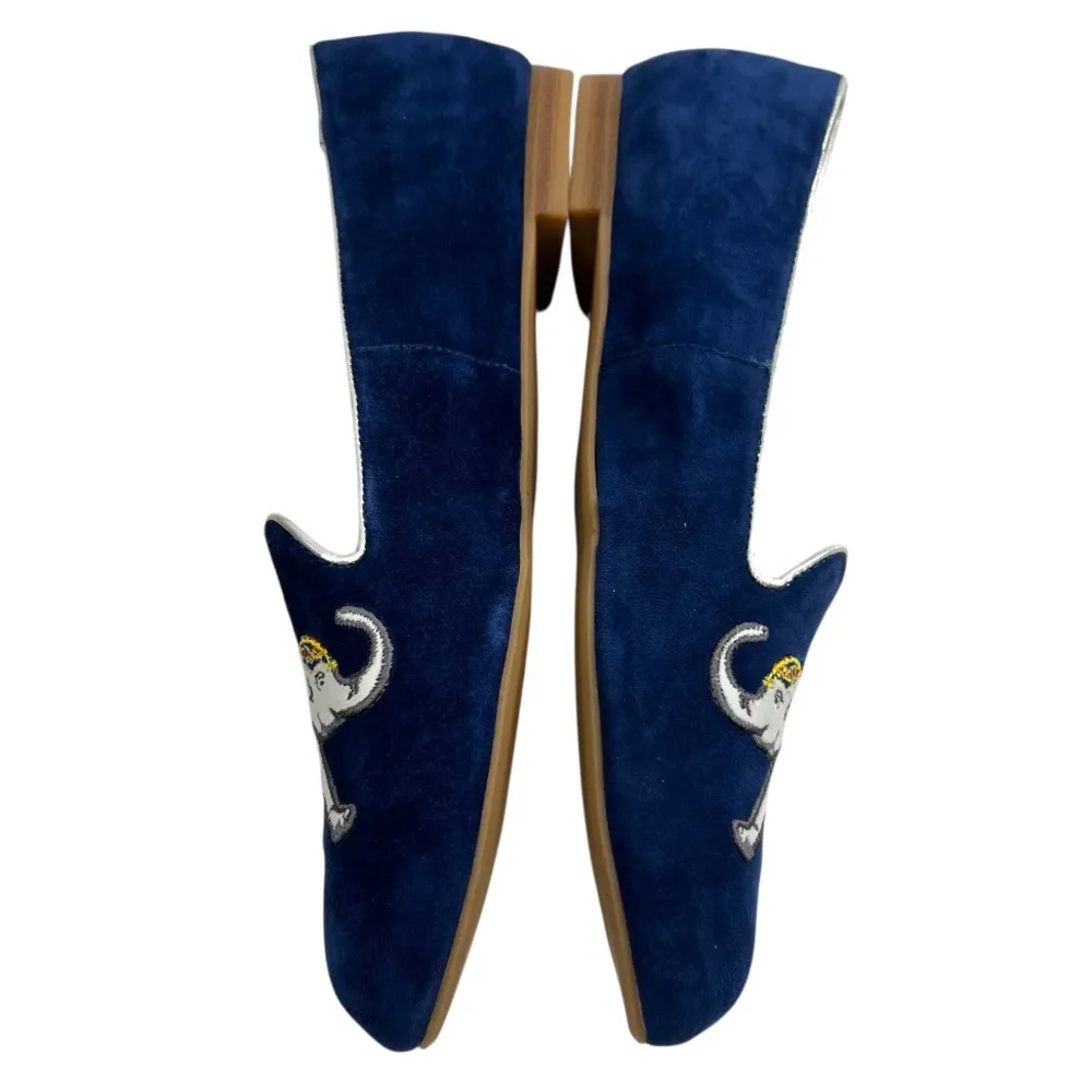 C Wonder Blue suede loafers shoes elephant sz 7 - Image 2
