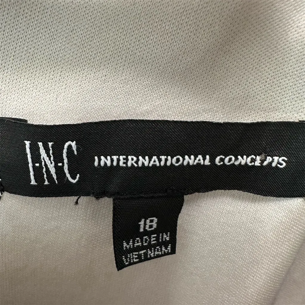 INC Women's Bodycon Built in bra Dress‎ Size 18 Multicolor Floral Knee Length Red - Image 4