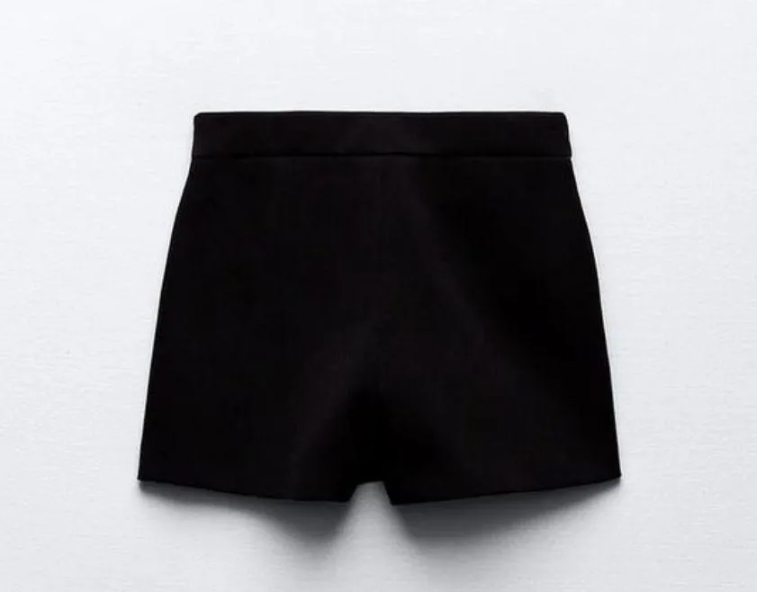 ZARA Black Asymmetrical Skort - Image 4