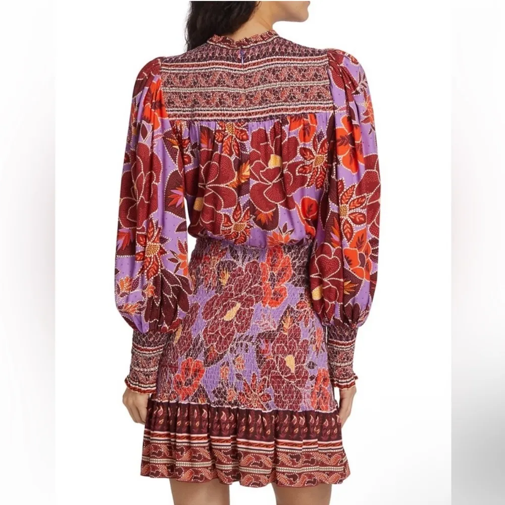 Farm Rio Sweet Floral Long Sleeve Minidress S - Image 9