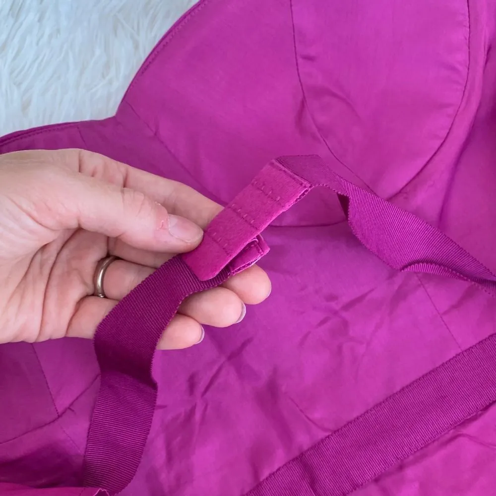 Bright Pink Sleeveless Raw Silk Cocktail Dress - Image 10