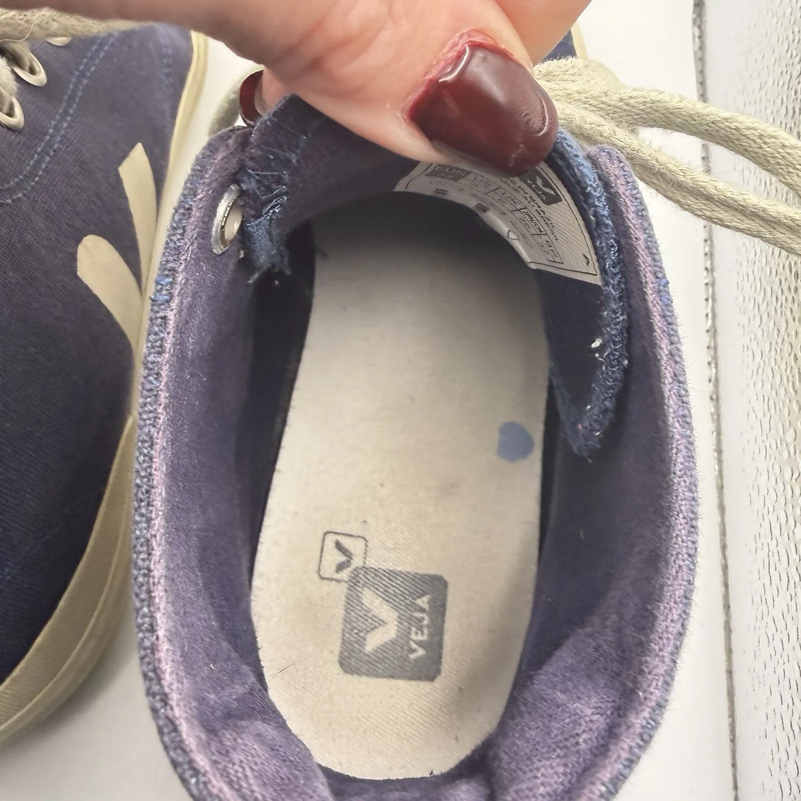 Veja Blue High-Top Sneakers Women's size 39/8 Streetwear Casual - Image 8