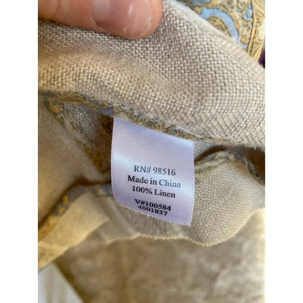 Coldwater Creek Beige 100% Linen Button Up Blazer Parisian Classic Scandi Luxe - Image 13