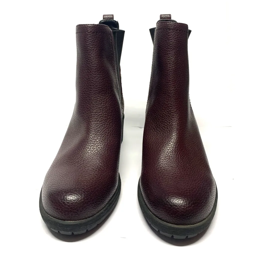 Simply Vera Vera Wang Burgundy Chelsea Ankle Boots, Size Size 5.5 Red - Image 6