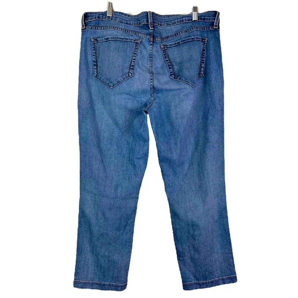 NYDJ Women’s Ankle Jean Straight Leg High Rise Distressed Slimming Plus Size 16W - Image 2