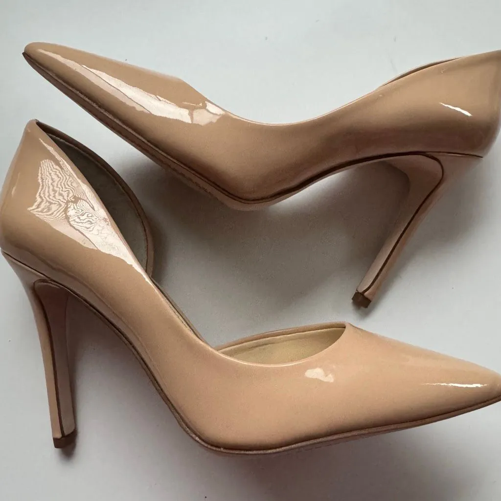 NEW Jessica Simpson Prizma D’Orsey Sand Dune Nude Patent Leather Pump Size 5.5 - Image 3