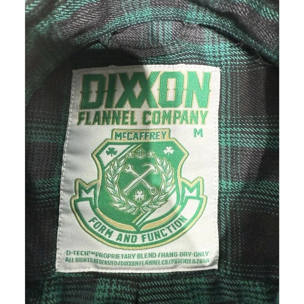 Dixxon Flannel Co McCaffrey Pearl Snap Plaid Shirt Womens S Green Western Black - Image 4