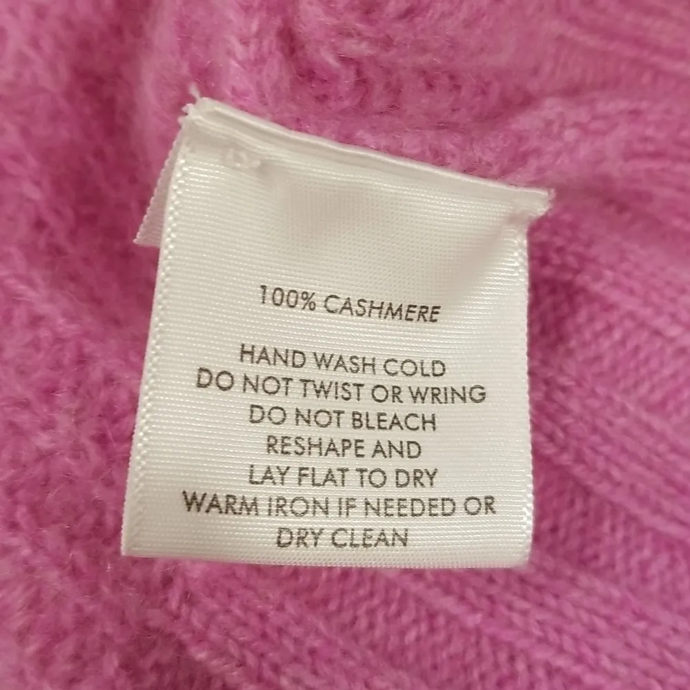 💕WHITE+WARREN💕 Cashmere Relaxed Cable Mockneck Sweater Wisteria Heather S NWT - Image 11