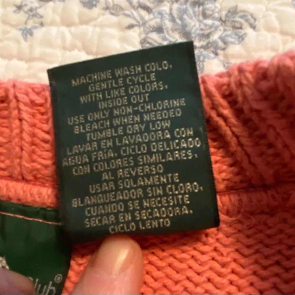 Vintage Hunt Club Pink 100% Cotton Made in USA Sweater Size Small Petite - Image 3