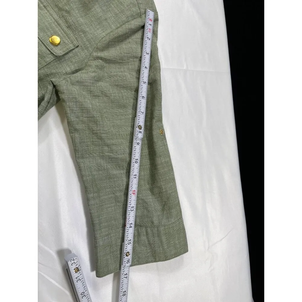 Sharagano SKU 7610 Womens Olive Green Utility Dress Size 12 - Image 6