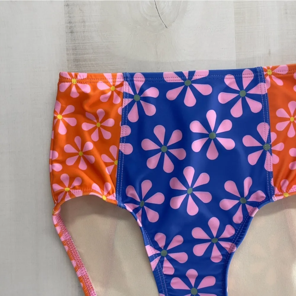 nwot LIME RICKI x the house that Lars built high rise floral swim bikini bottoms - Image 2