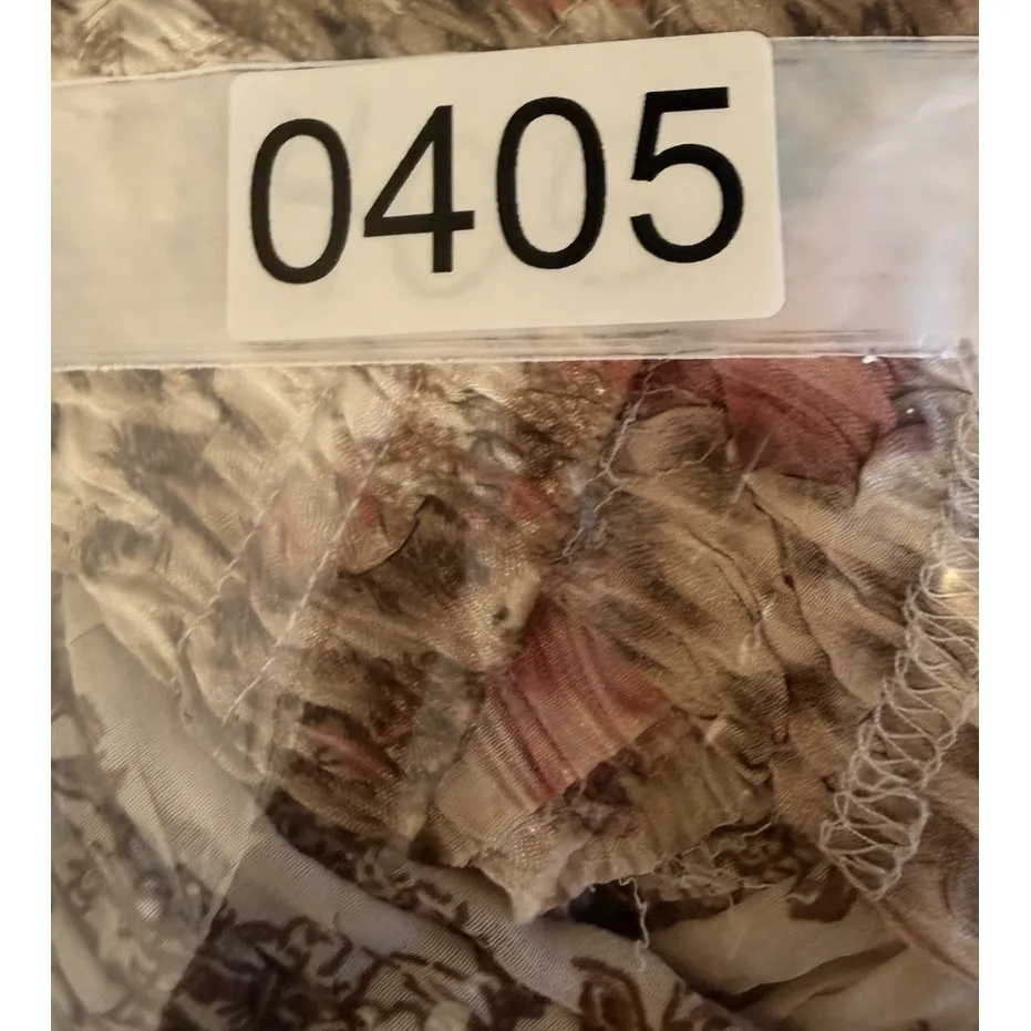 ALBERTO MAKALI Y2K Women's Small Patchwork Floral Sheer Blouse Shirt Whimsigoth - Image 10