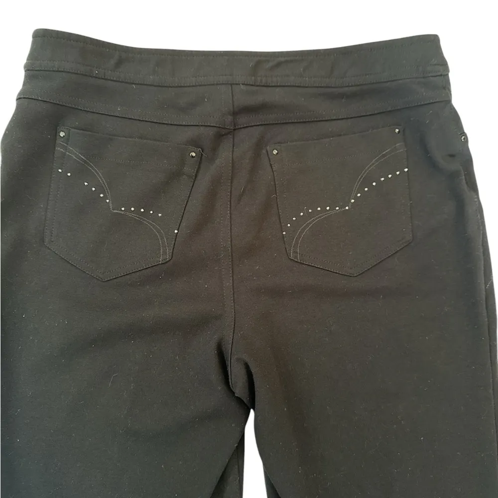 JM Collection Petite Black Straight Leg Dress Pants with Studded Detail - Image 9