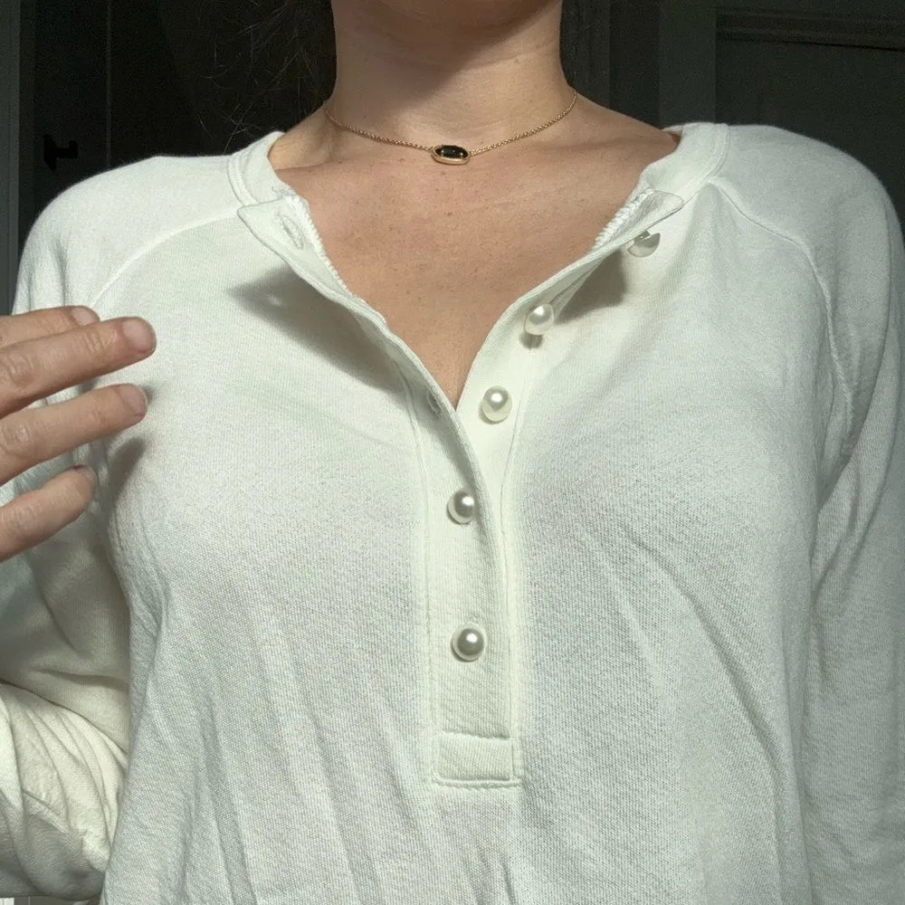 Michael Lauren Ivory Pearl Button Sweater Dress Size Small NWOT - Image 7