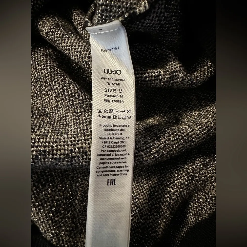 Liu Jo Black Python / Snake Long Sleeve Sweater Dress Size M Size M - Image 8