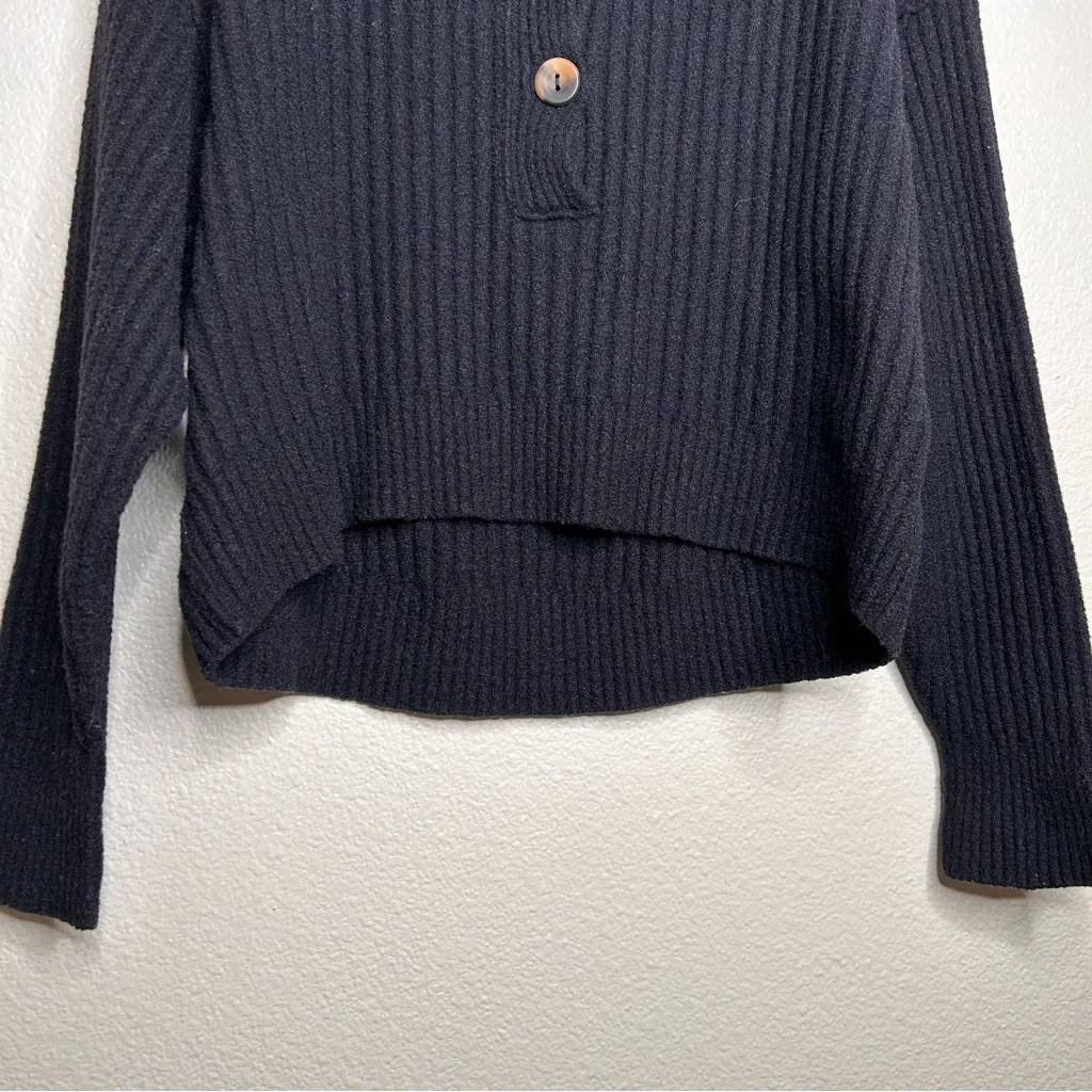 Free People Cocoa Henley Pullover Black extra small - Image 6