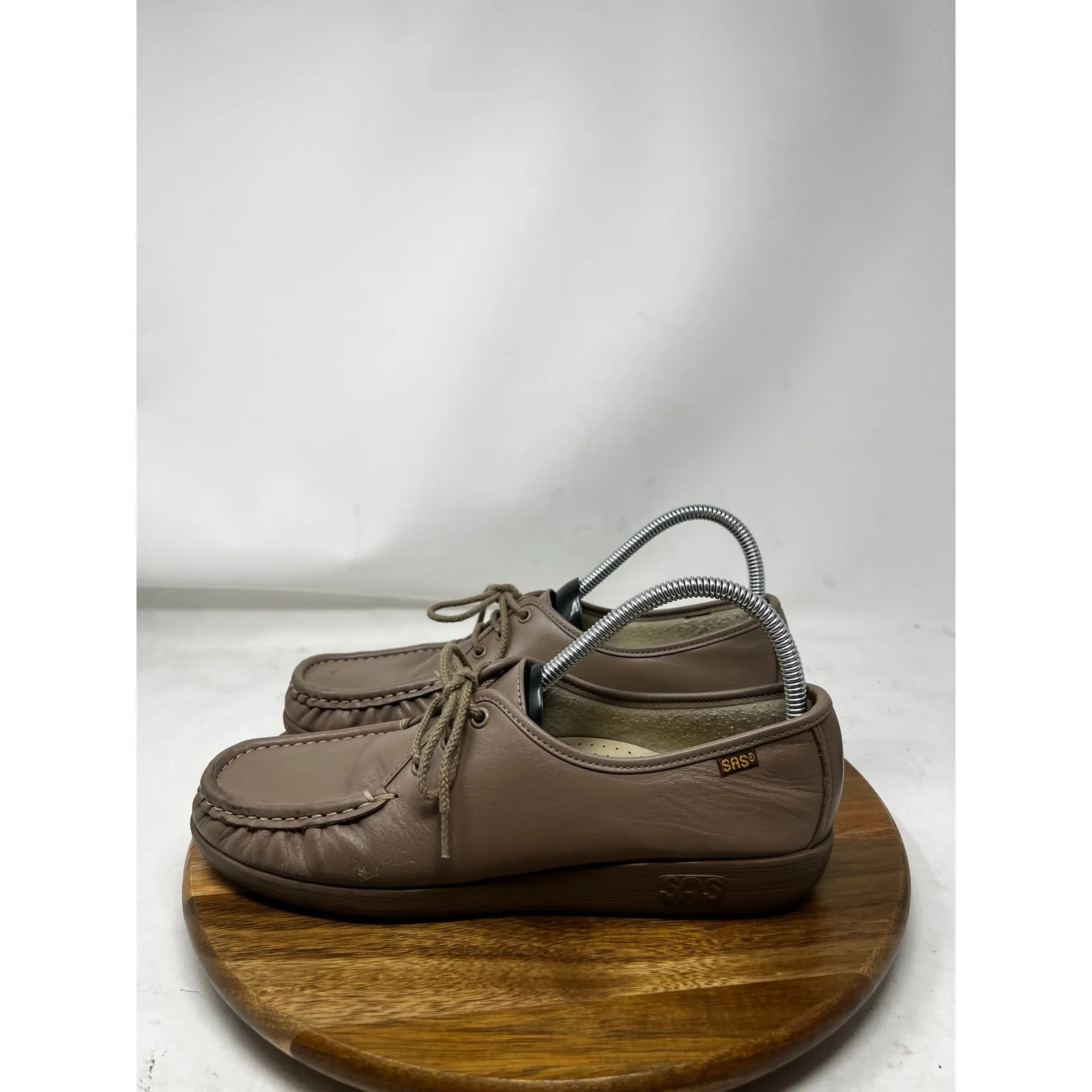 SAS Loafer Womens Siesta Lace‎ Up Leather Brown in Mocha Size 11 Tan - Image 3