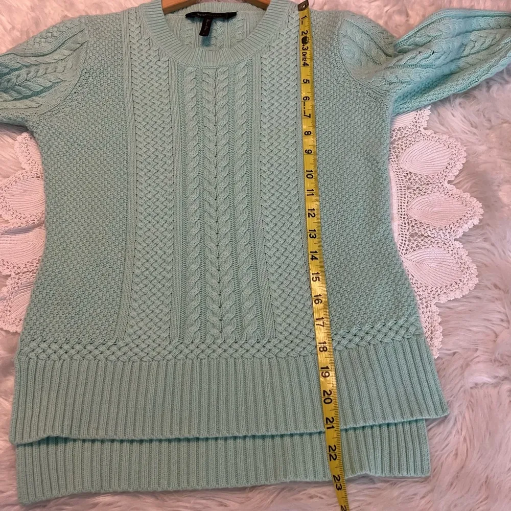 BCBG MaxAzria Mint Green Wool Blend Knit Sweater Women’s Size Small Spring - Image 7