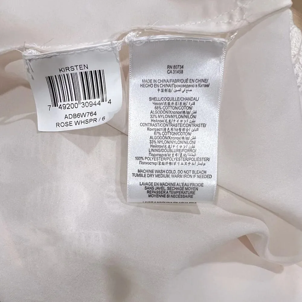 BCBG MaxAzaria Kirsten Rose Whisper Dress Ivory Size 6 - Image 12