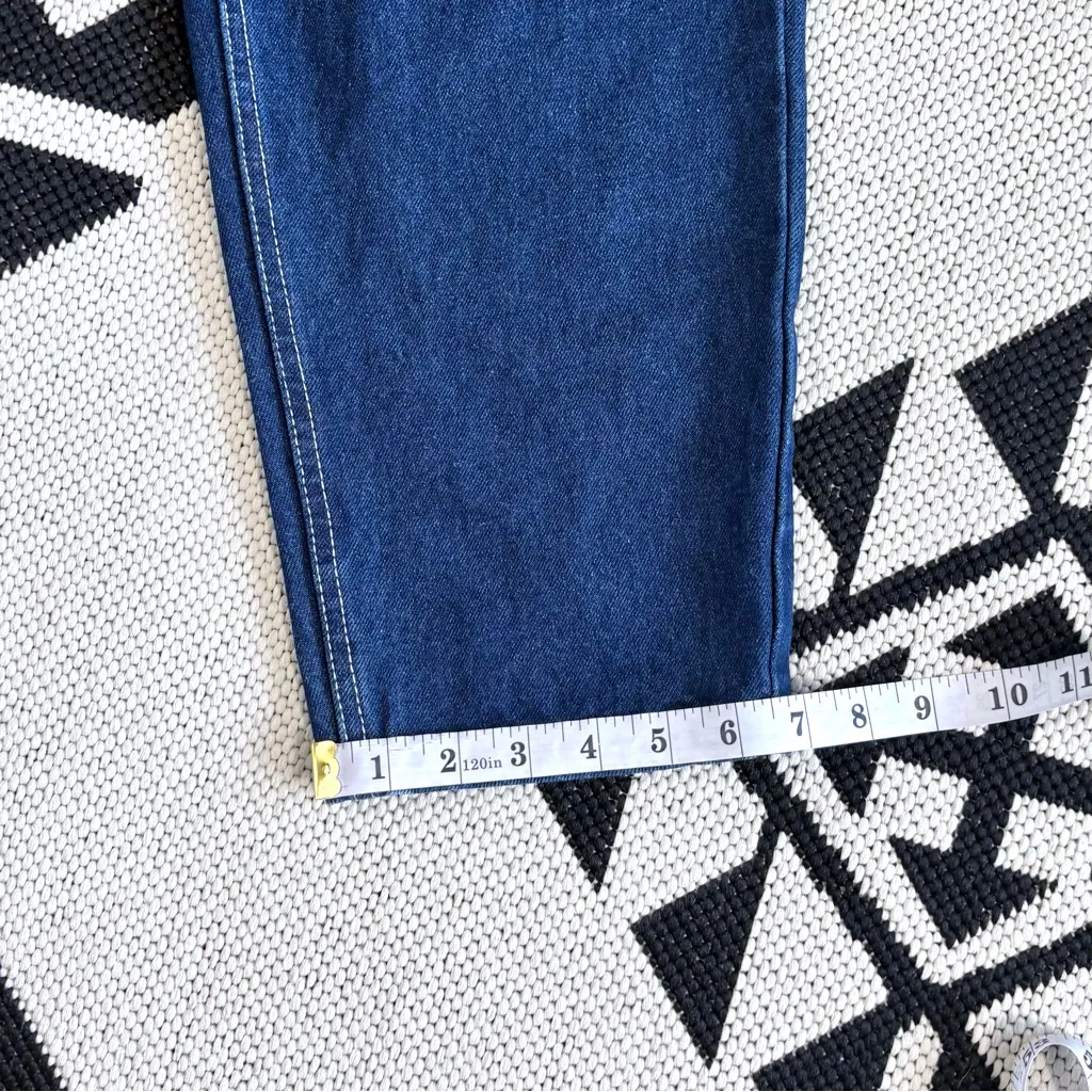 RVCA Scrunchie High Rise Dark Denim Jeans Small - Image 10