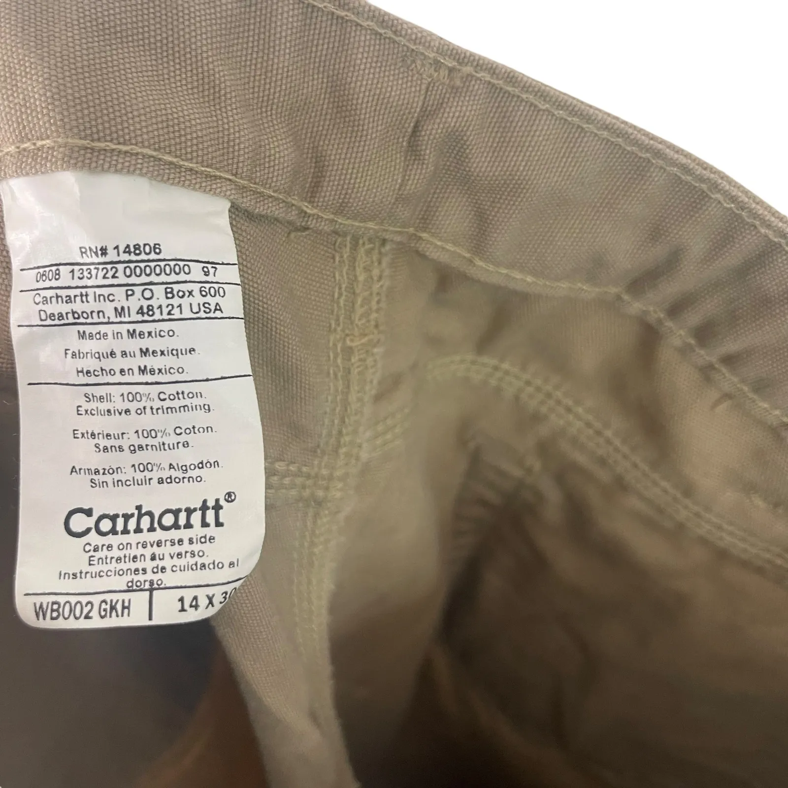 Carhartt Women's Size 14 X 30 Khaki Workwear Straight Leg Pants‎ - Image 8