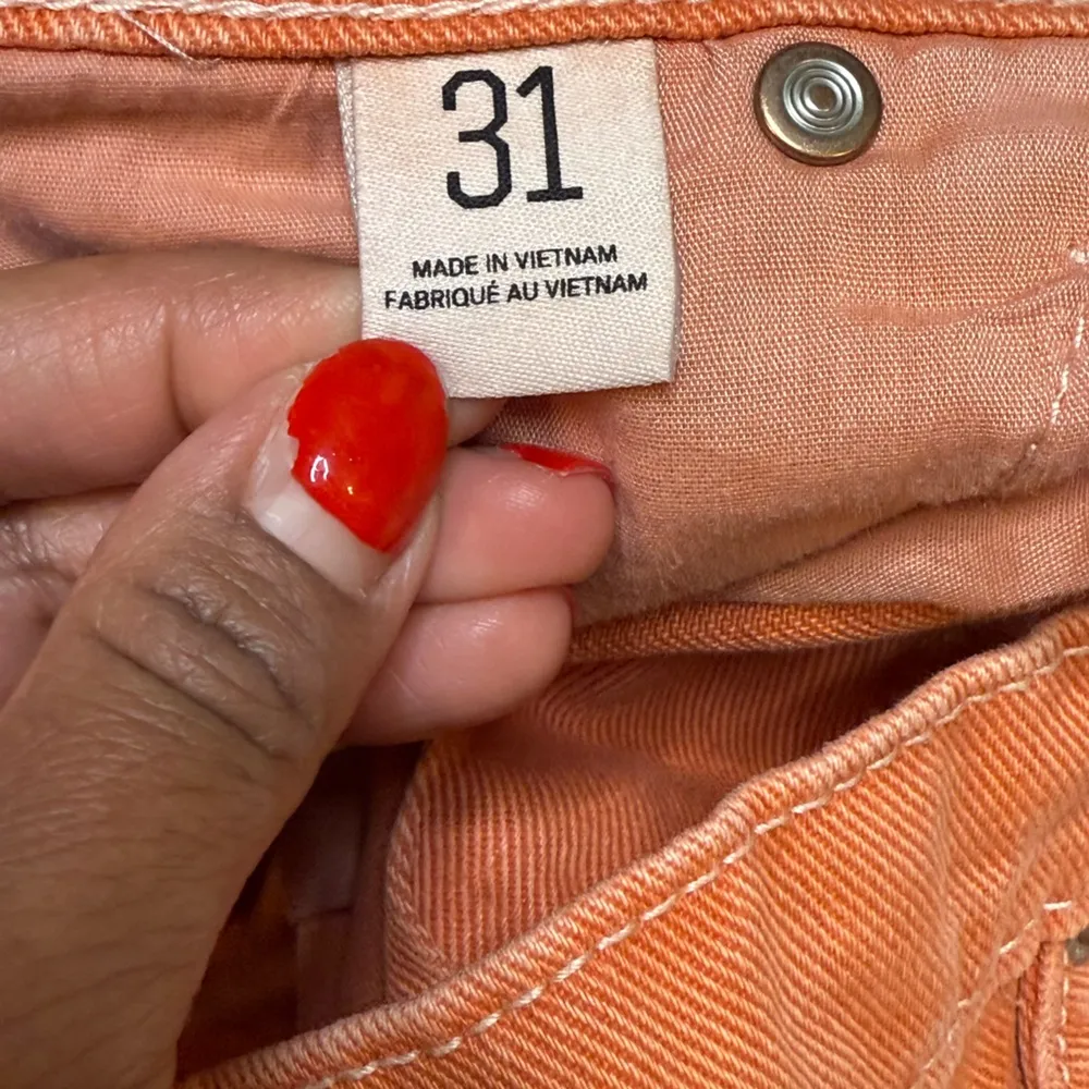 Urban Outfitters BDG Cut Off Carpenter Shorts Orange Rust Size 30 - Image 7