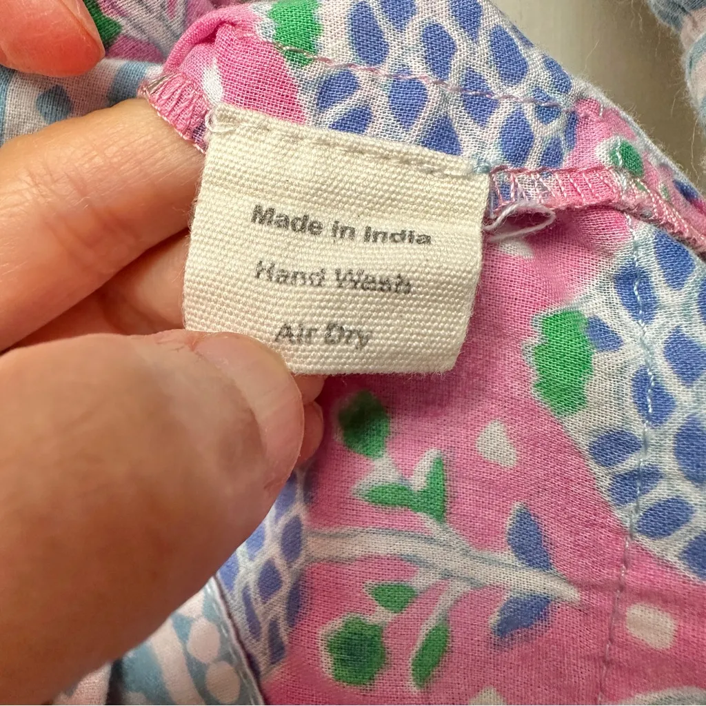 SZ Blockprints Jaipur Eva Pink Pineapple Dress - Image 7