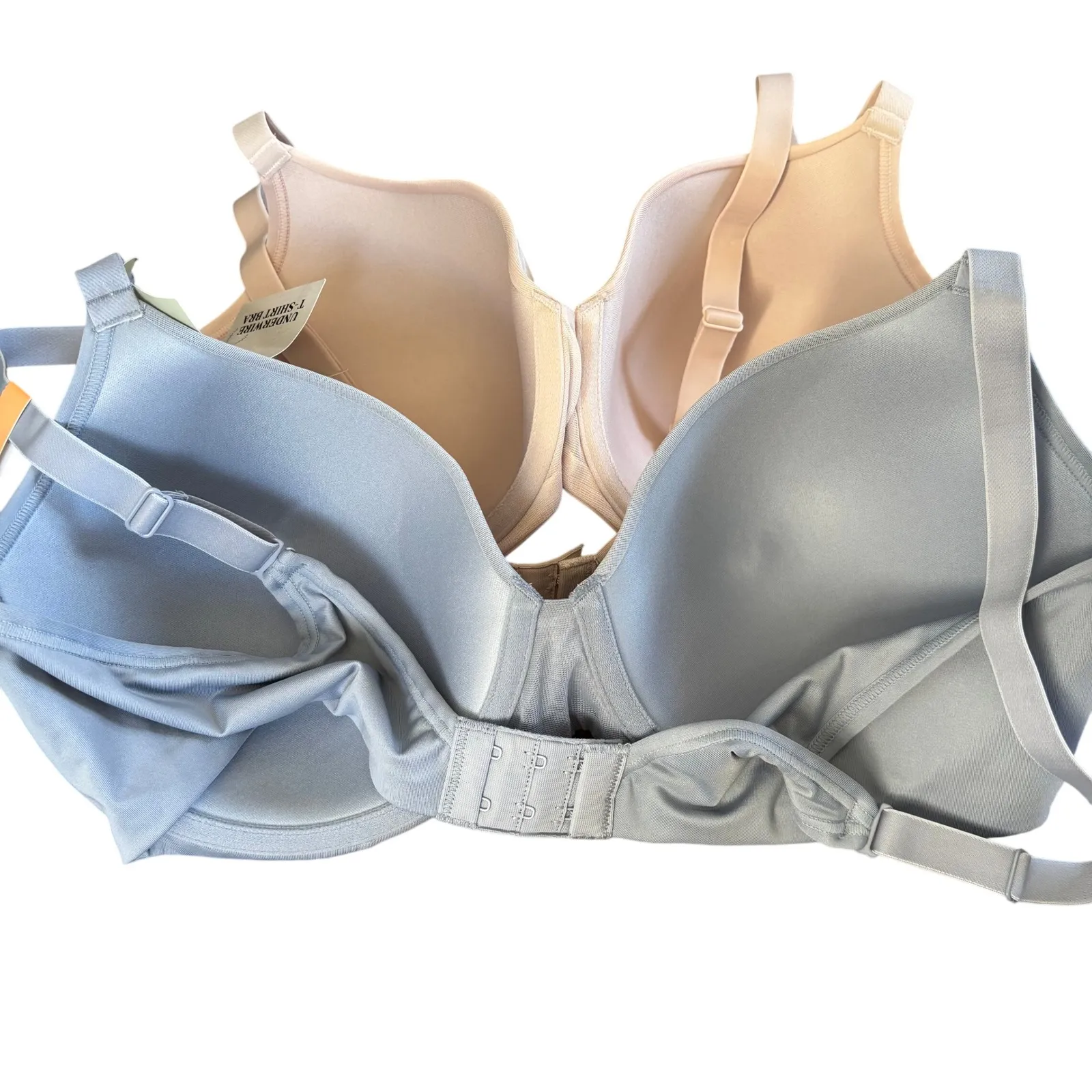 NEW 2 Bali Underwire T Shirt Bras Sz 38DD Pastel‎ Blue Pink - Image 2