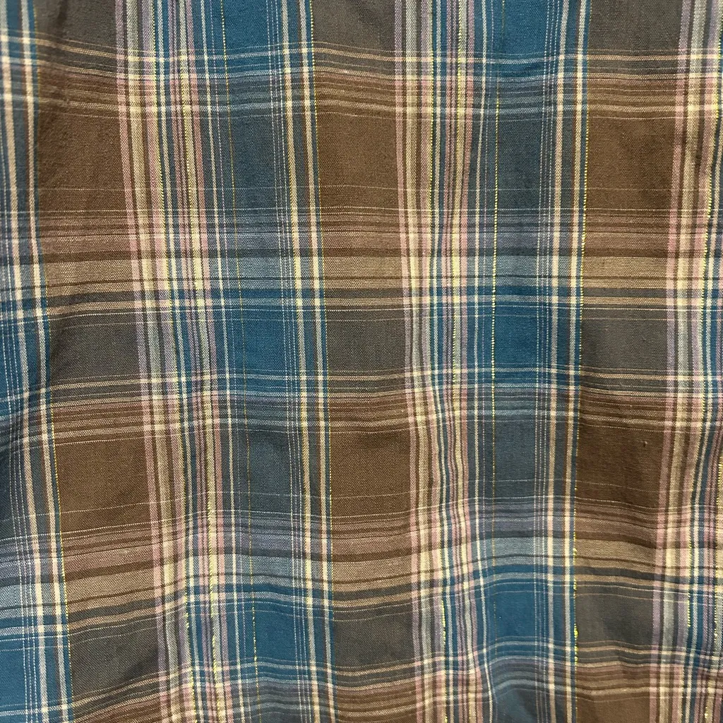 Vintage Women’s Wrancher Metallic Plaid Pearl Snap Shirt By Wrangler Large - Image 3