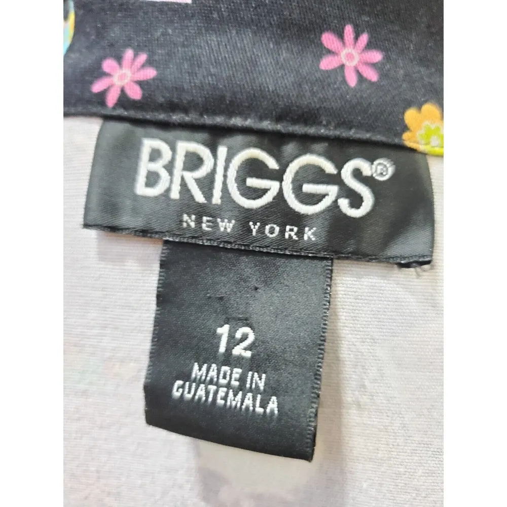 Briggs New York Womens Multicolor Single Breasted 2 Button Blazer Jacket Size 12 - Image 8