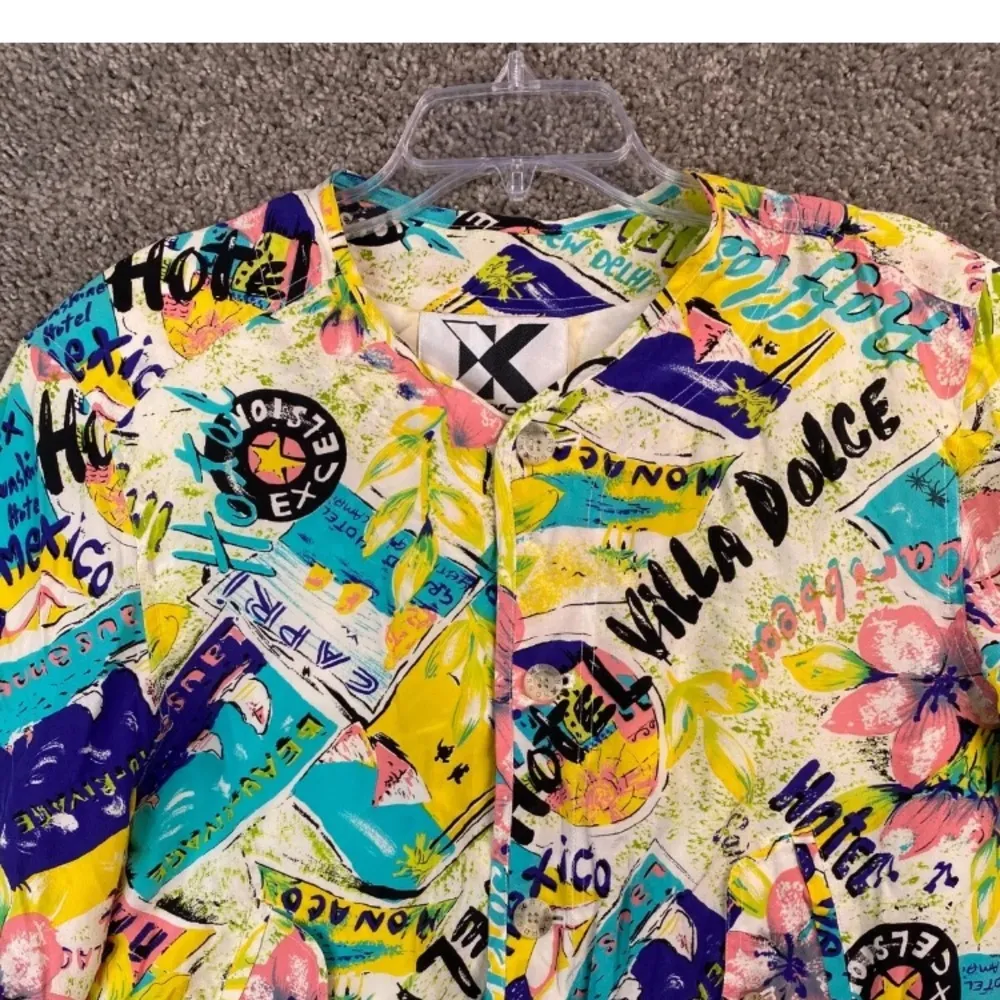 Kriss Kross Jacket Womens Small Multicolor Windbreaker Silk Coat Retro vintage - Image 4