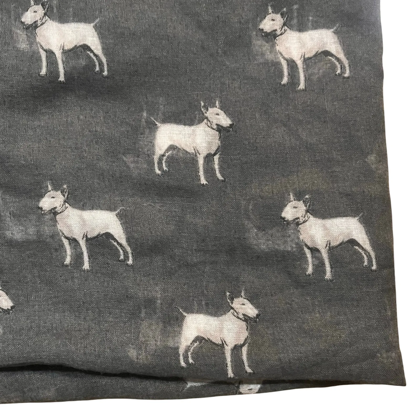 Women's Dog Lover Scarf Light Weight 100% Polyester‎ Infinity Scarf Gray - Image 2