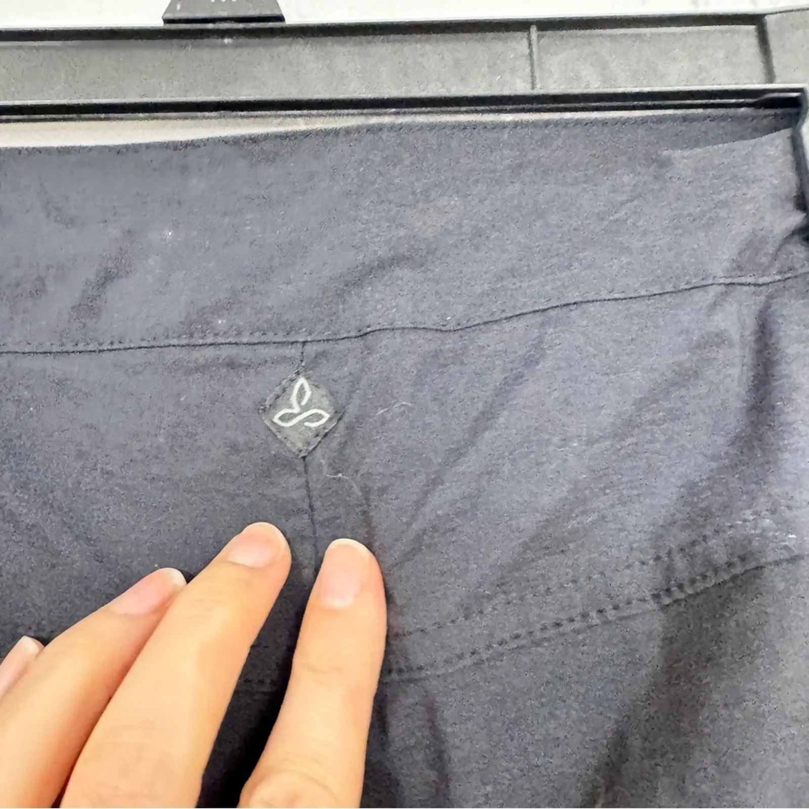 Prana Black Wide Leg Cropped Hiking Pants Womens L Casual Outdoors Gorpcore - Image 5