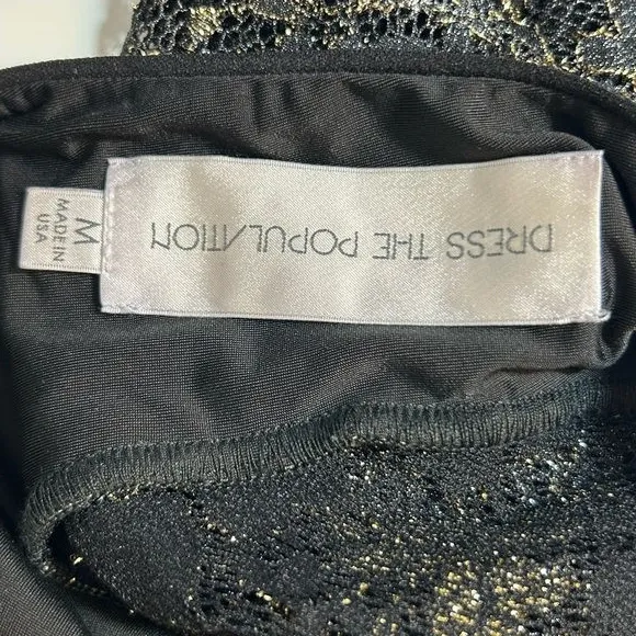 Dress the‎ Population Black Lace Bodycon Dress Size M - Image 7