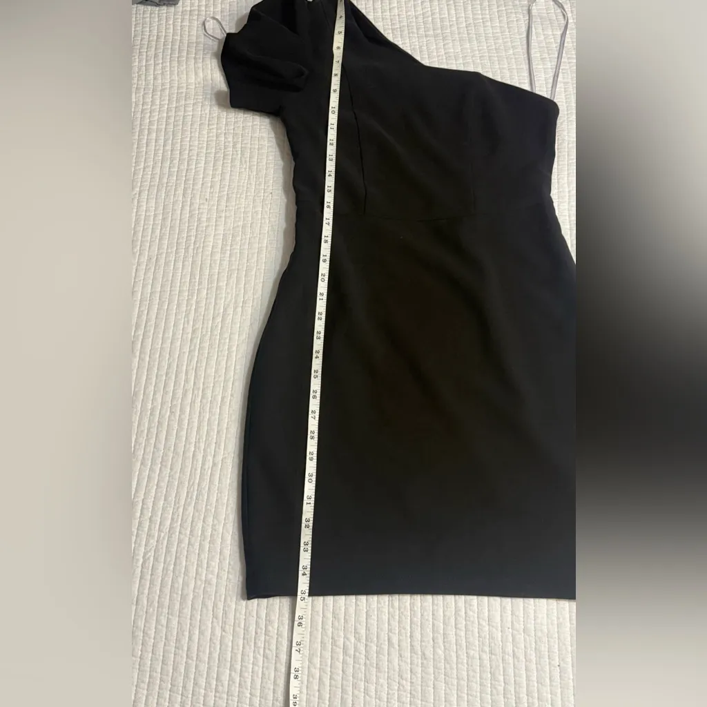 🖤 Lulus “Stay Gorgeous” Black One-Shoulder Puff Sleeve Mini Dress - Image 8