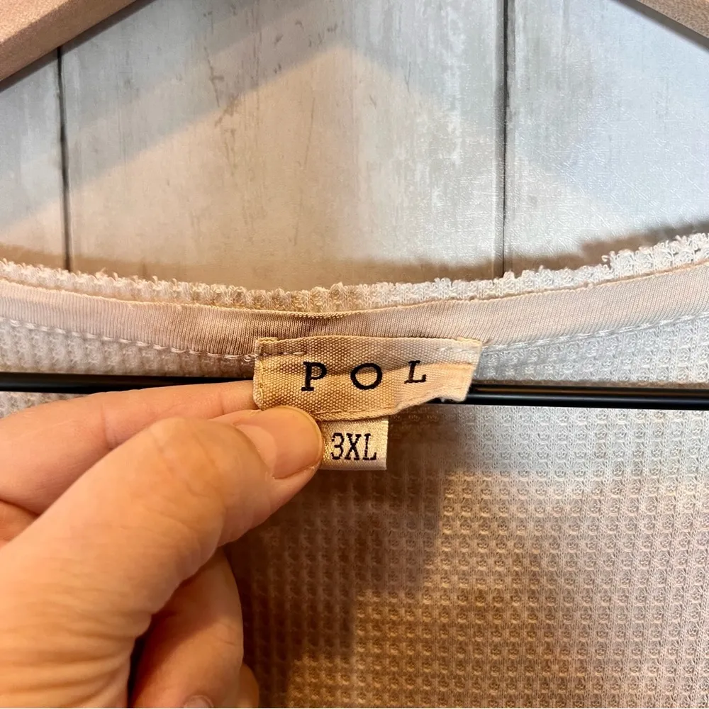 POL Ribbed Long Sleeve Henley M2 - Image 2