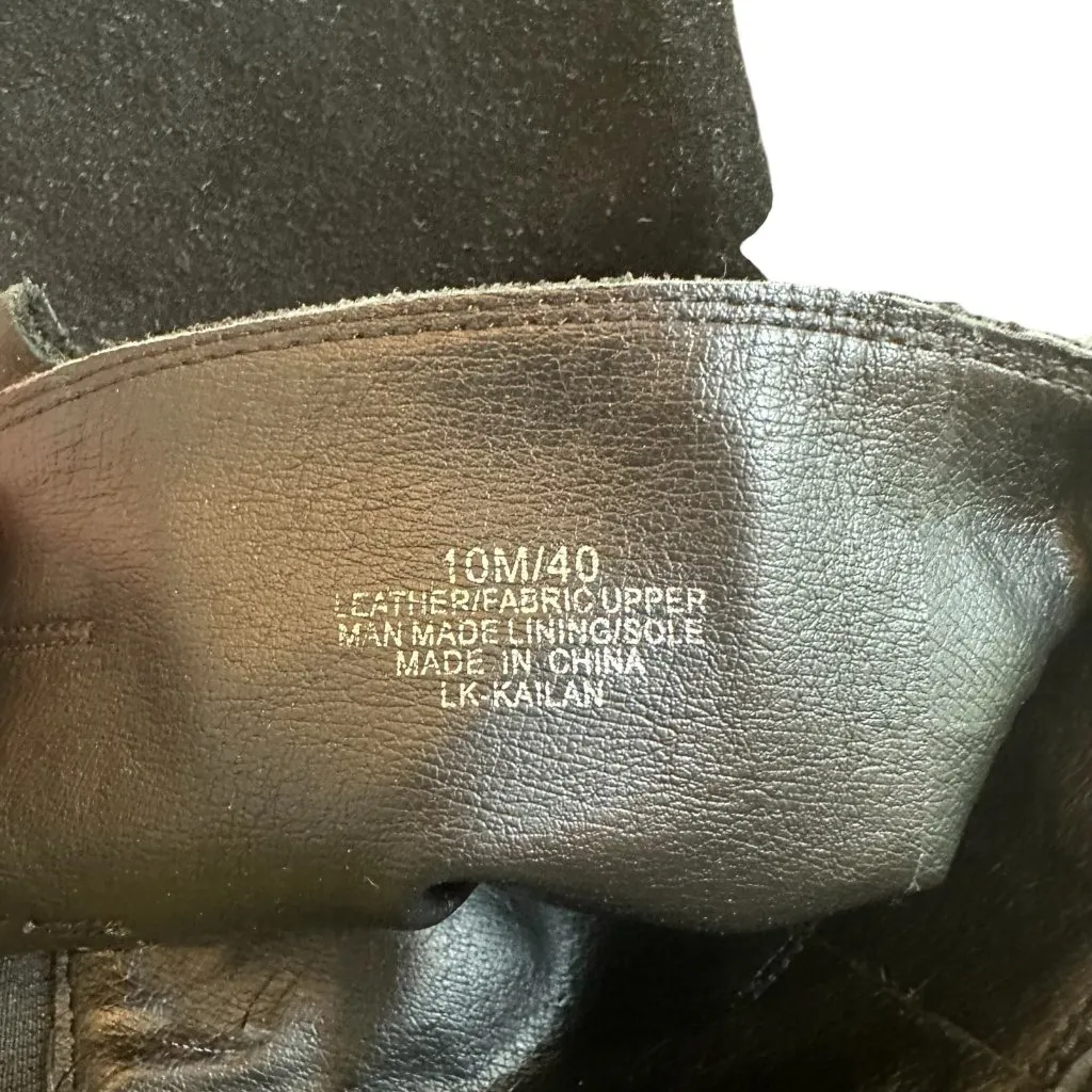 Lucky Brand Kailan Black Leather & Suede Knee High Equestrian Boots Size 10 M - Image 7