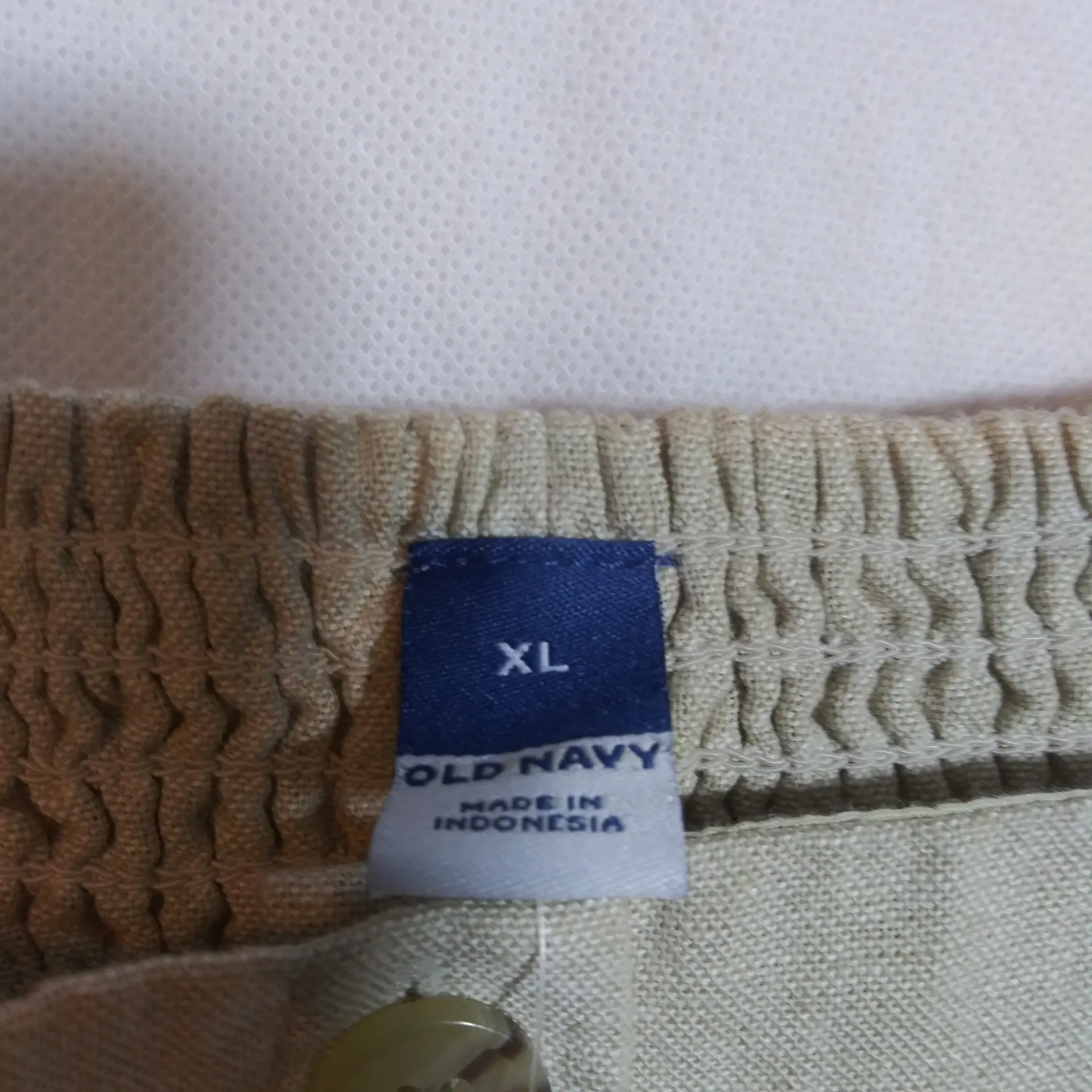 Old Navy Neutral Puff-Sleeve Linen-Blend Mini Dress Size XL - Image 6