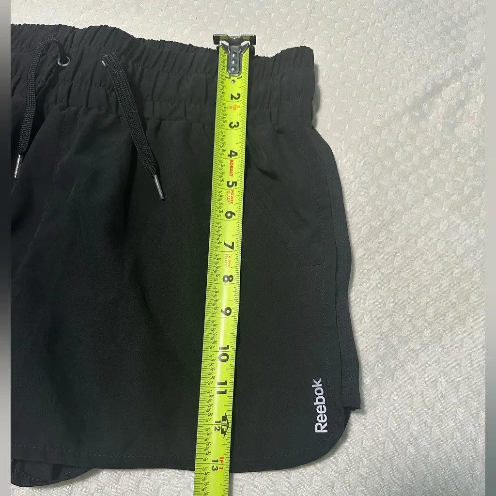 Reebok Black Athletic Shorts with Elastic Waistband (USED GOOD CONDITION) - Image 8