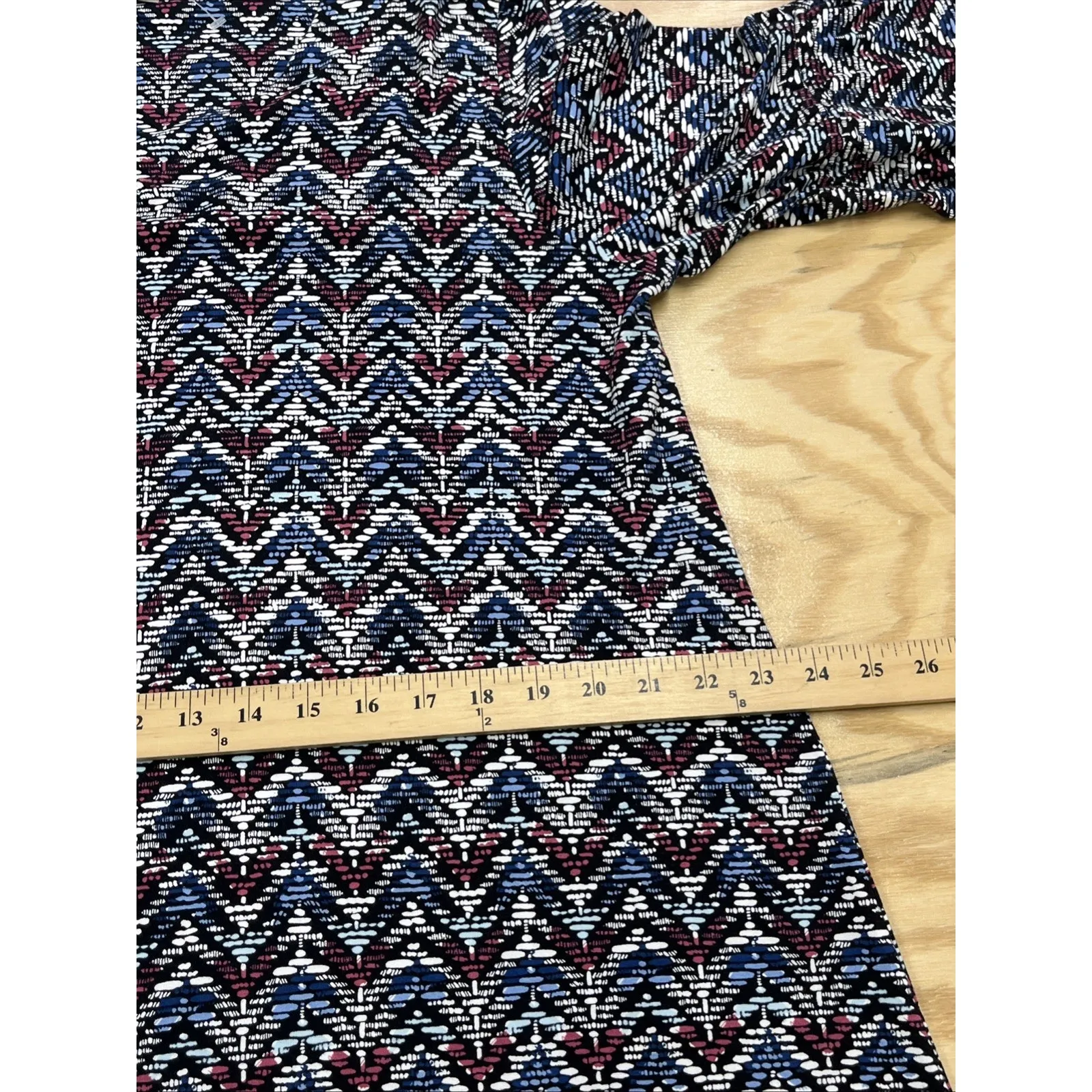 Chicos Geometric Print A Line Dress Size 3 16/18 XL Career Stretch Knit Mature - Image 9