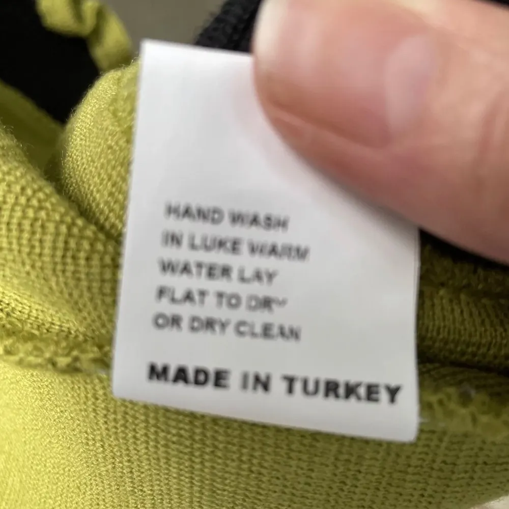 Angel ll Ruffled Olive & Black Wool Blend Sweater Cardigan Karlon Design - Image 5