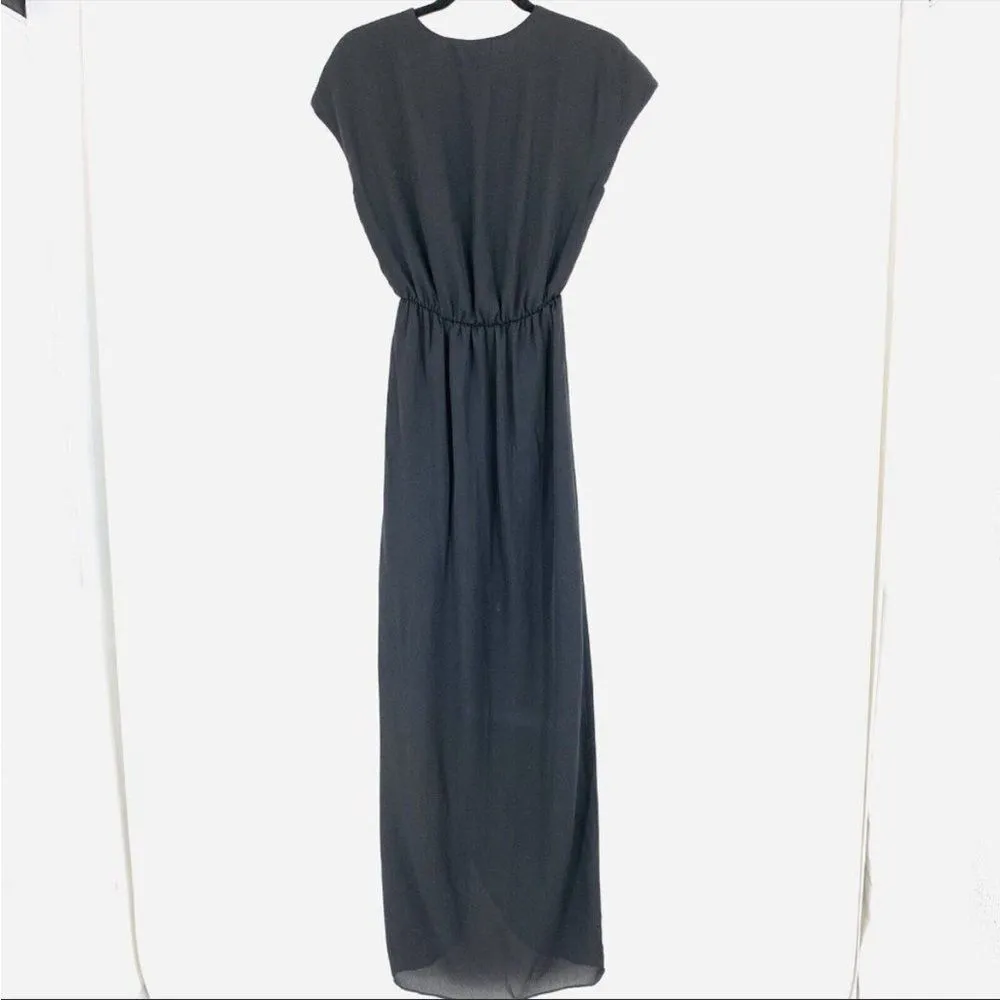 Charles Henry faux wrap black dress M - Image 7