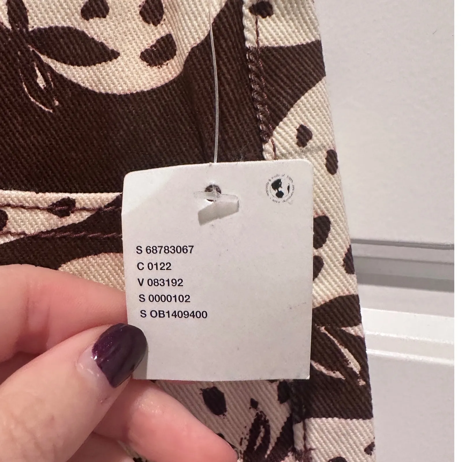 Urban Outfitters BDG 90s Bootcut Brown Cream Strawberry Pants Size 25 NWT Cotton - Image 12