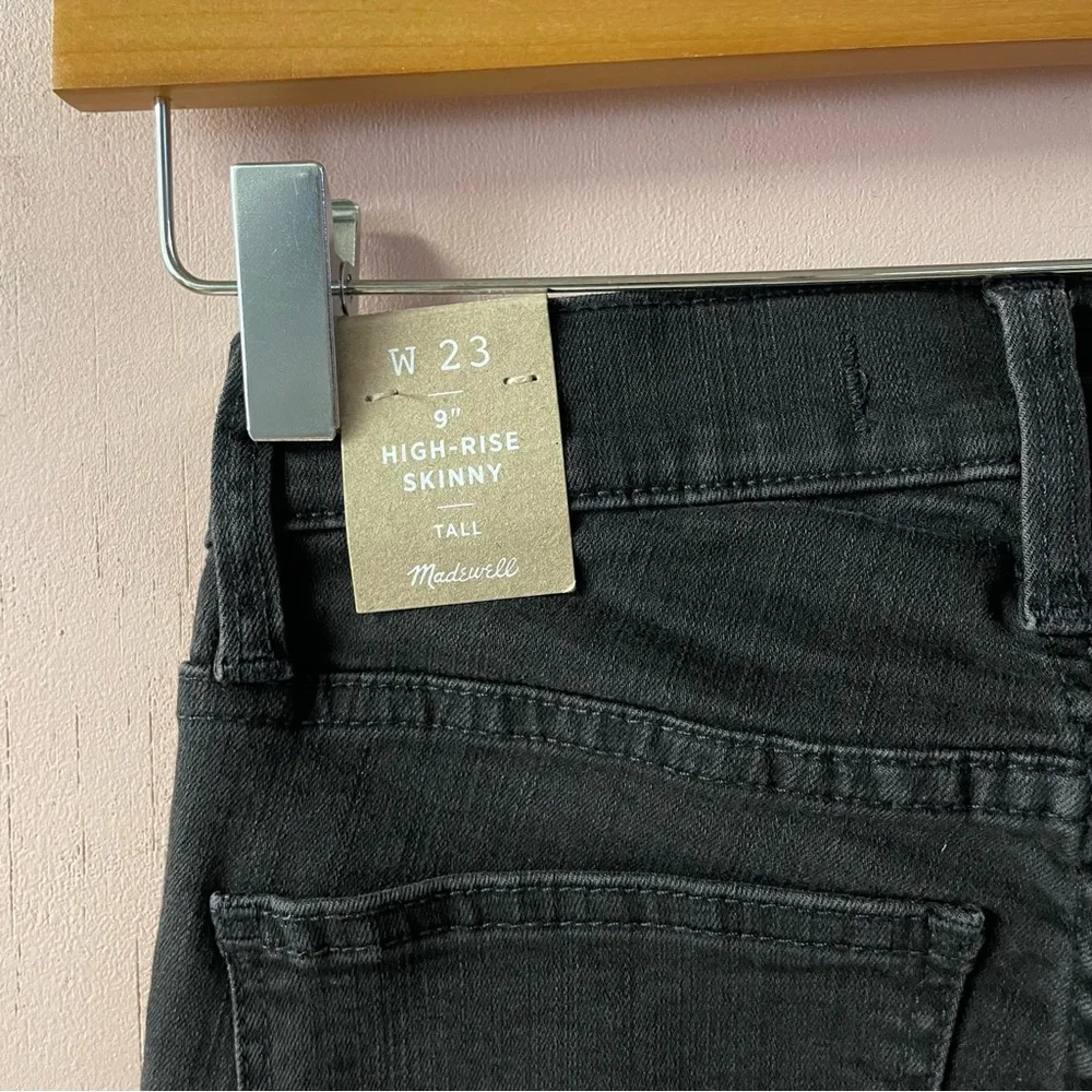 Madewell Black 9” High-Rise Skinny Jeans Size 23 Tall NWT - Image 15
