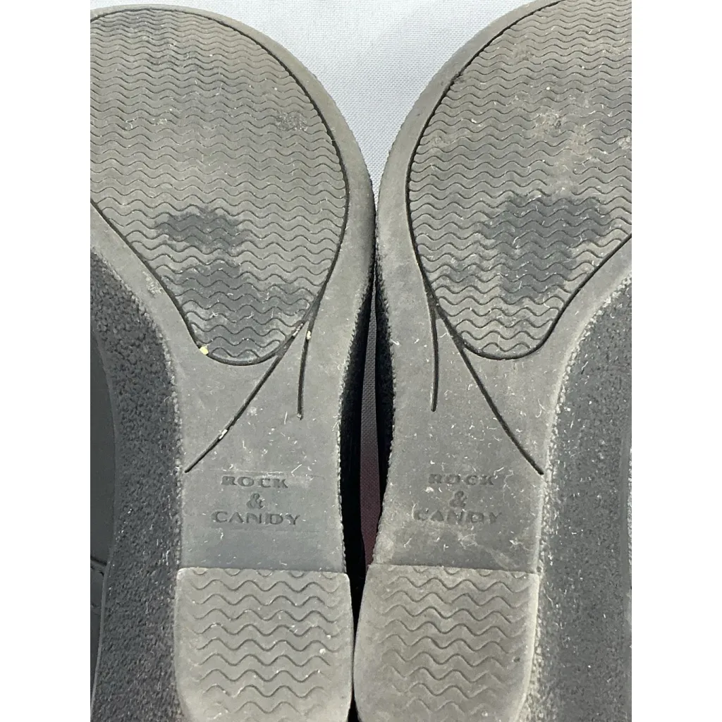 Womans Rock & Candy By Zigi Sadre Bootie 6.5 Black Lace Up Wedge - Image 8