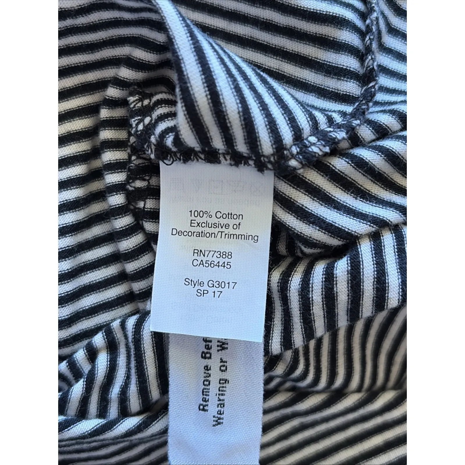Madewell Where I Was From Black Striped PARADISE Travel Tank Top Shirt Large - Image 6